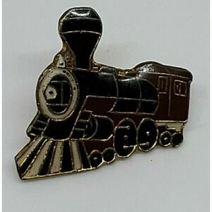 vintage train enamel pin